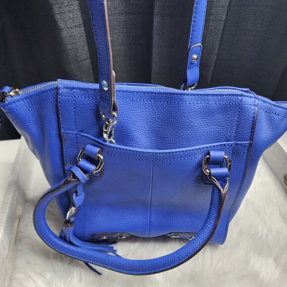 Tignanello lapis Blue pebbled leather satchel - Picture 3 of 12